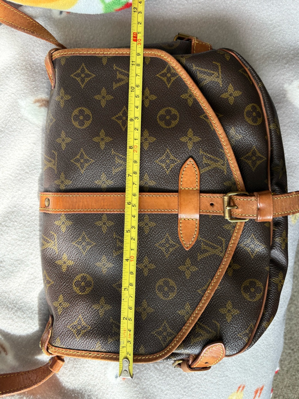 Louis Vuitton Saumur Monogram Canvas Crossbody Bag in Brown - Picture 9 of 14